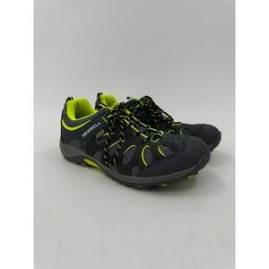Merrell Hiking Shoes Chameleon Low Lace Leather Boys Green Grey Size 6M